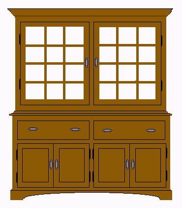 Drawing of our dining room buffet cabinet.
