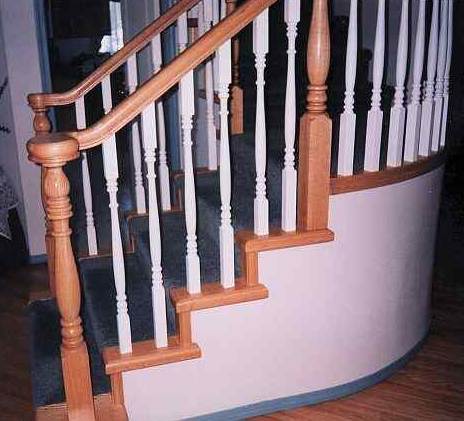 Photo of a rounded staircase.