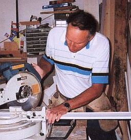 Dave using his miter saw.