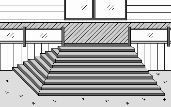 Drawing of deck stairs.