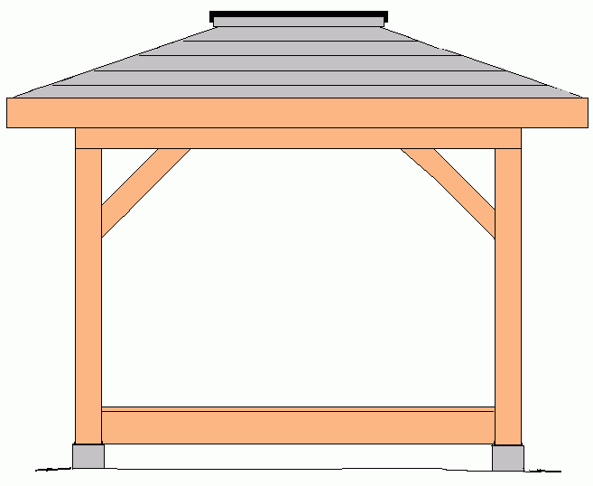 Drawing of our 12 foot gazebo with skylight