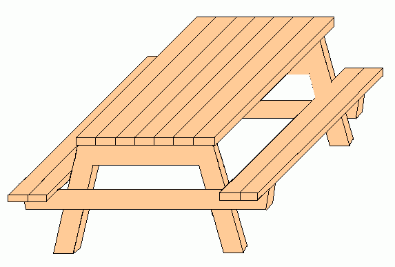 Drawing of our picnic table project.