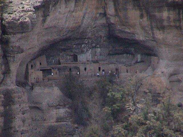 Photo of cliff dwellers caves.